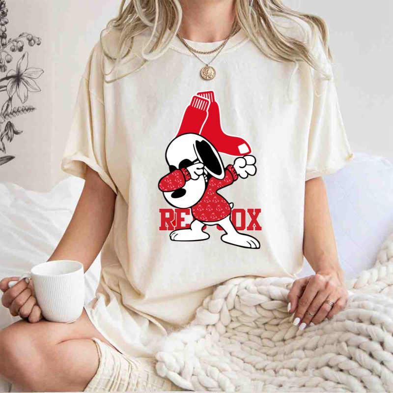 Boston Red Sox Snoopy Dabbing with Red Sox T Shirt t shirt 1 1