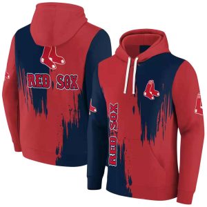 Boston Red Sox Splatter Effect All-Over Print Hoodie For Fans