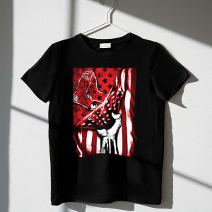 Boston Red Sox Stars And Stripes Flag T-Shirt For Fans And Collectors