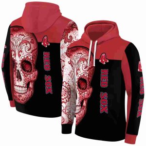 Boston Red Sox Sugar Skull All-Over Print Hoodie For Fans