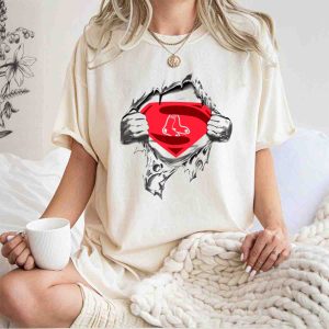 Boston Red Sox Superman Logo Graphic T-Shirt For Fans