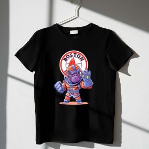Boston Red Sox Thanos Infinity Gauntlet Crossover T-Shirt For Fans