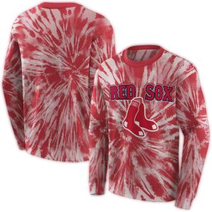 Boston Red Sox Tie Dye Pattern All Over Print Sweatshirt
