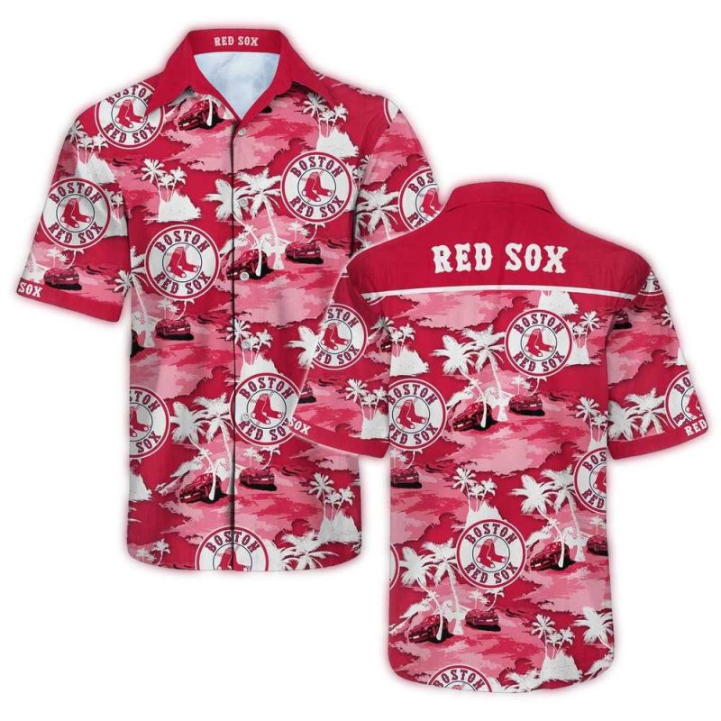 Boston Red Sox Tropical Hawaiian Shirt for Men - Island Style Apparel
