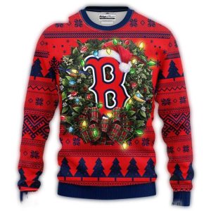 Boston Red Sox Christmas Tree Ugly Sweater for Holiday Cheer