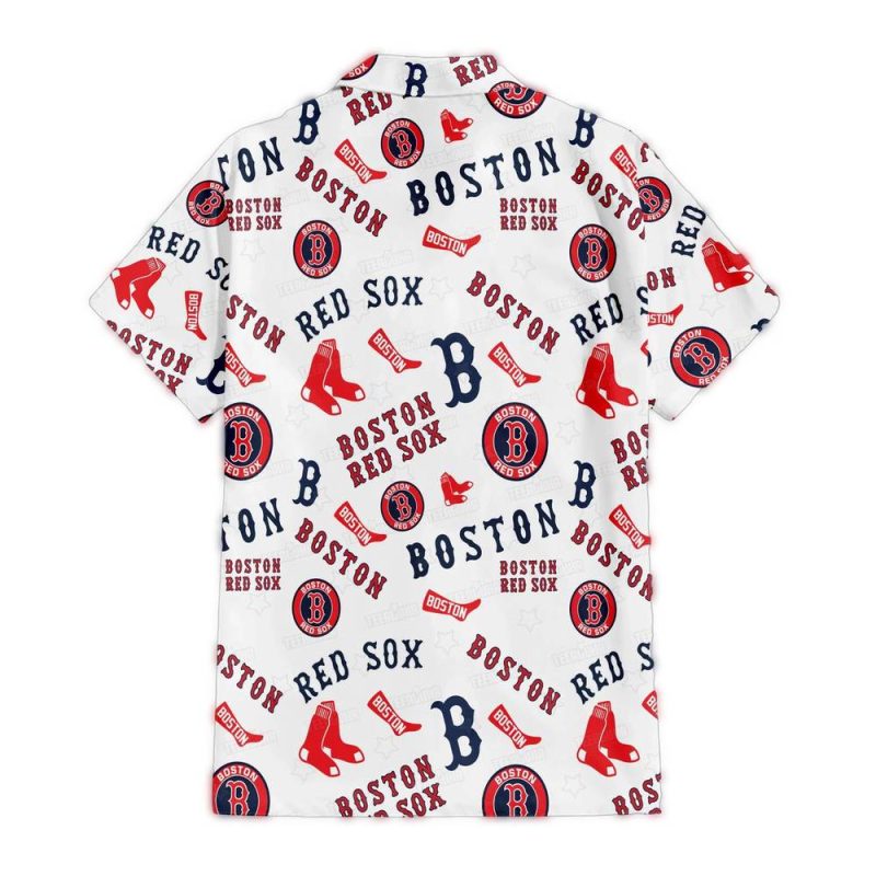 Boston Red Sox Emblem Hawaiian Shirt - Stylish Summer Apparel