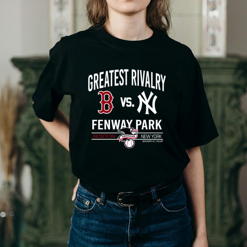 Boston Red Sox vs New York Yankees Rivalry T-Shirt - Fenway Park Design - Image 2