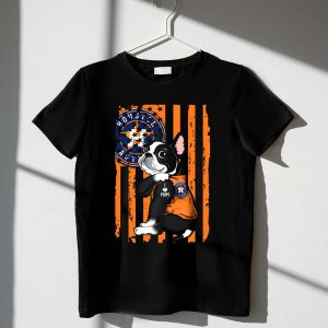 Boston Terrier Love Mom Houston Astros Stripes T-Shirt For Fans