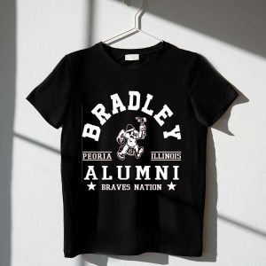 Bradley University Alumni T-Shirt - Peoria Illinois Braves Nation Design