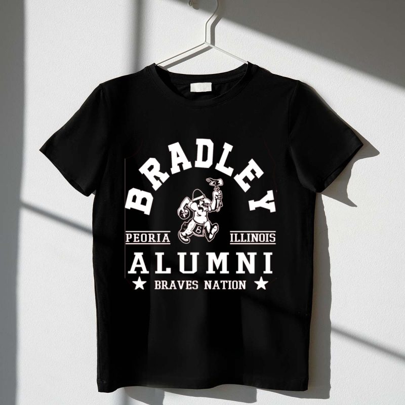 Bradley University Alumni T-Shirt - Peoria Illinois Braves Nation Design