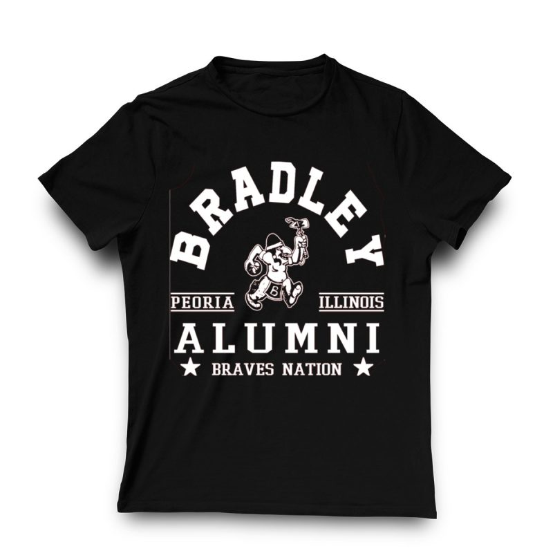 Bradley University Alumni T-Shirt - Peoria Illinois Braves Nation Design - Image 3