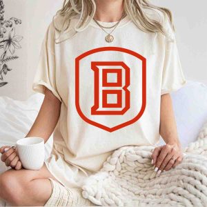 Bradley Braves Shield Emblem Graphic T-Shirt For Fans