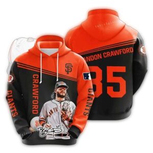 Brandon Crawford San Francisco Giants Signature All-Over Print Hoodie