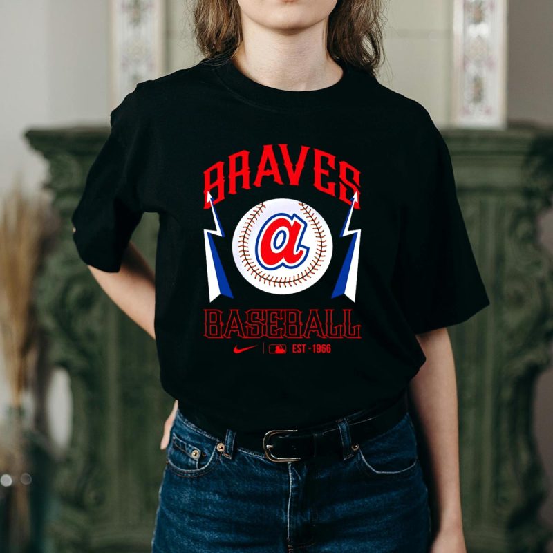 Atlanta Braves Baseball Logo T-Shirt - Established 1966 Design - Image 2