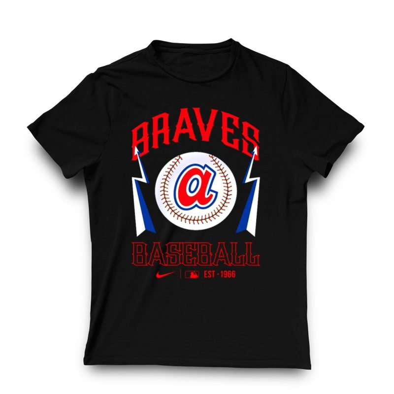 Atlanta Braves Baseball Logo T-Shirt - Established 1966 Design - Image 3