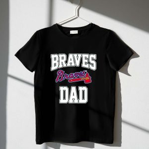 Atlanta Braves Dad Iconic Logo Baseball T-Shirt For Fans