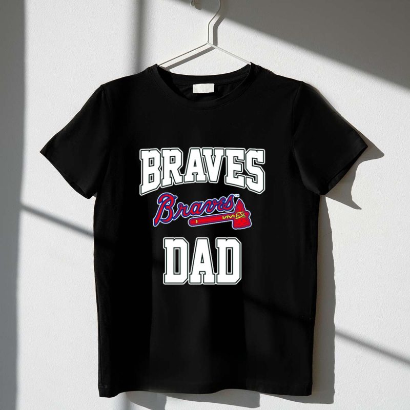 Atlanta Braves Dad Iconic Logo Baseball T-Shirt For Fans