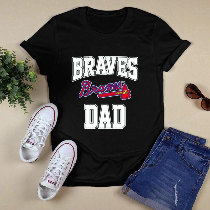 Atlanta Braves Dad Iconic Logo Baseball T-Shirt For Fans - Image 5