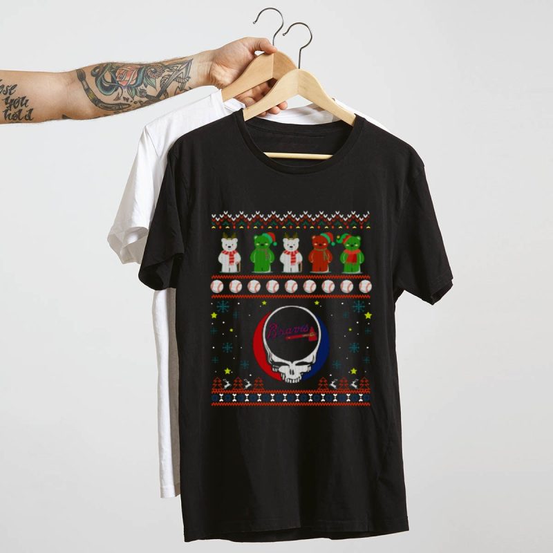Grateful Dead Bears Baseball T-Shirt For Braves Fans - Holiday Style - Image 4