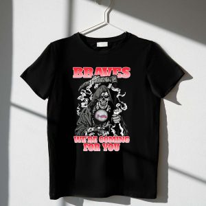 Braves Grim Reaper Graphic T-Shirt - Bold Design For Fans