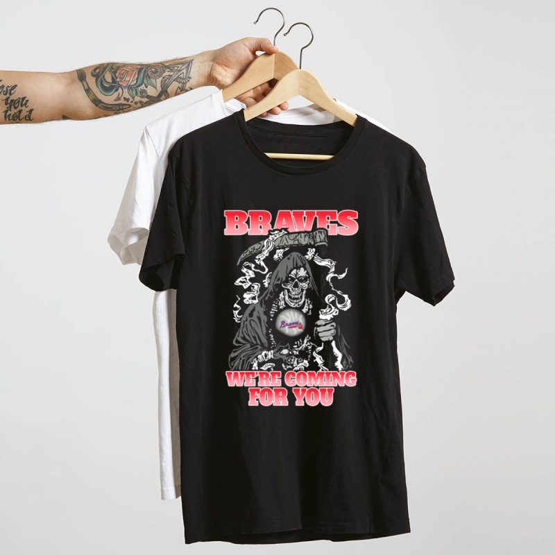 Braves Grim Reaper Graphic T-Shirt - Bold Design For Fans - Image 4