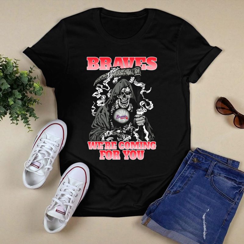 Braves Grim Reaper Graphic T-Shirt - Bold Design For Fans - Image 5