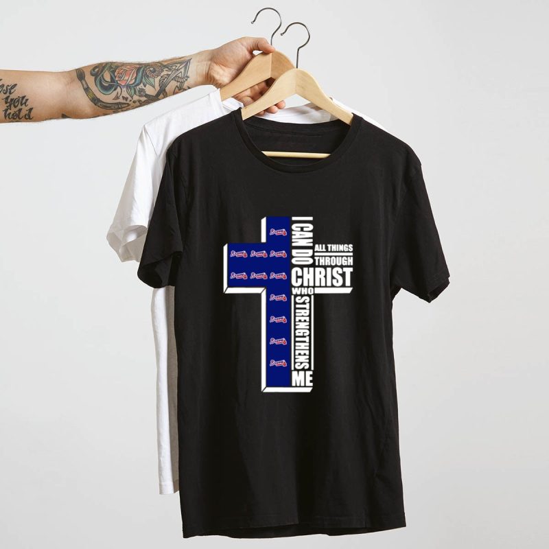 Braves 'I Can Do All Things' Inspirational Cross T-Shirt - Image 4