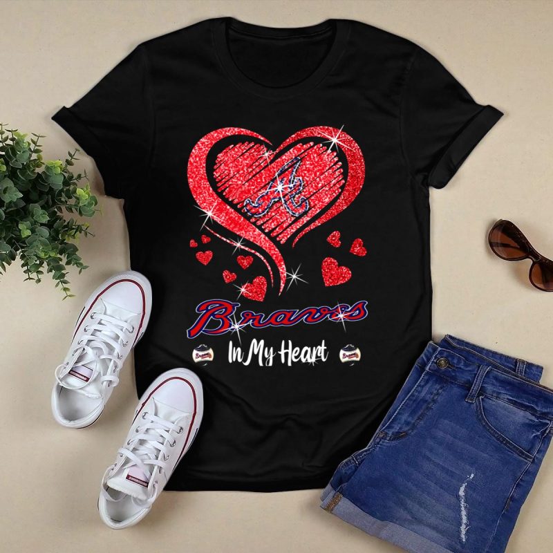 Sparkling Heart T-Shirt For Braves Fans – Love & Team Spirit - Image 5