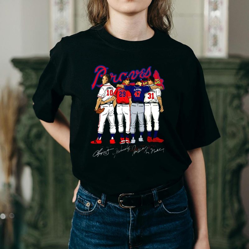 Legends Of Braves Baseball: Jones, Smoltz, Glavine, Maddux T-Shirt - Image 2