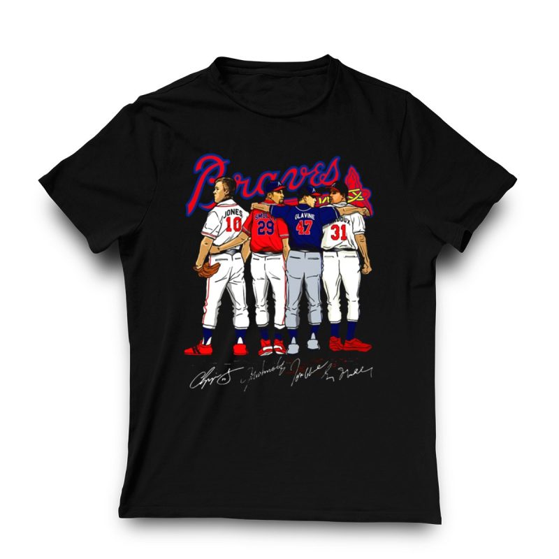 Legends Of Braves Baseball: Jones, Smoltz, Glavine, Maddux T-Shirt - Image 3