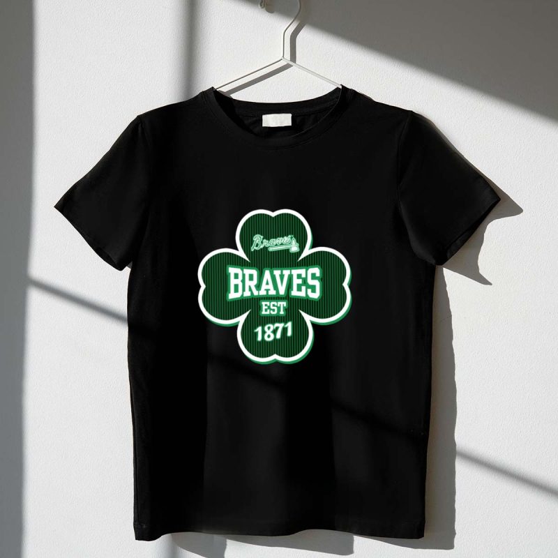 Braves Shamrock Established 1871 St Patrick'S Day T-Shirt For Men