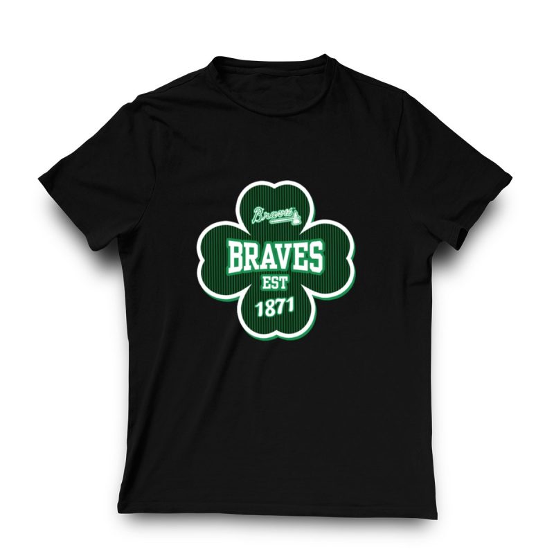 Braves Shamrock Established 1871 St Patrick'S Day T-Shirt For Men - Image 3