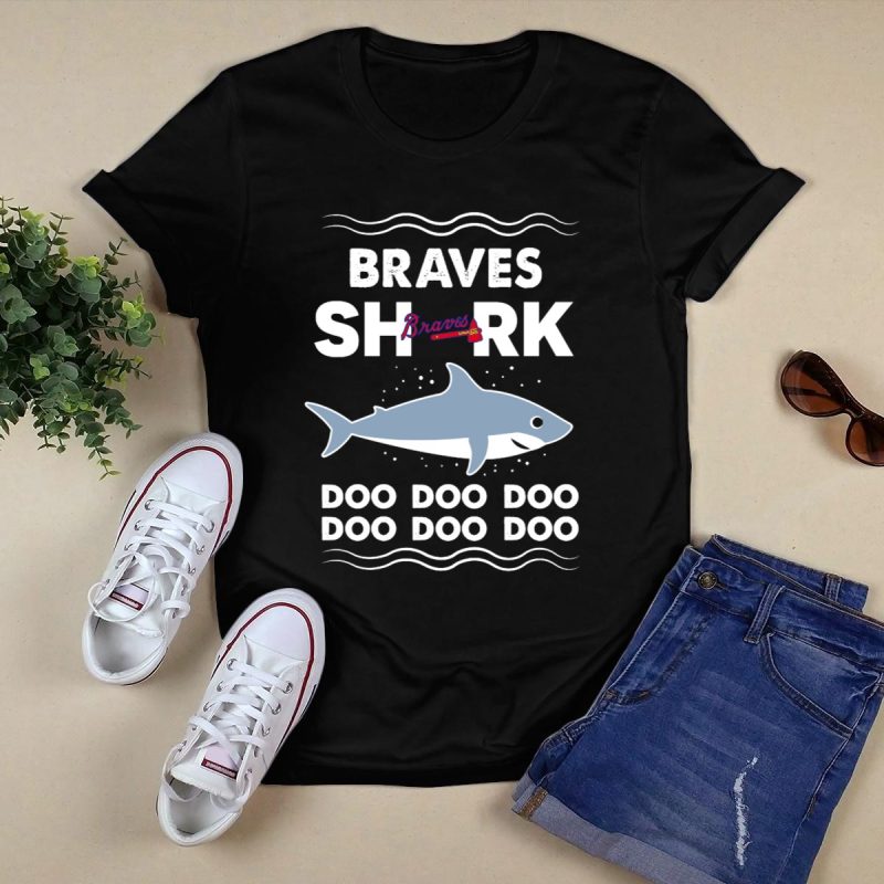 Braves Shark Doo Doo Doo Baseball Team T-Shirt For Fans And Players - Image 5