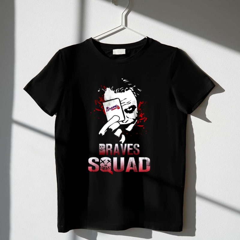 Braves Squad Joker Card Face Paint T-Shirt - Fun Graphic Tee