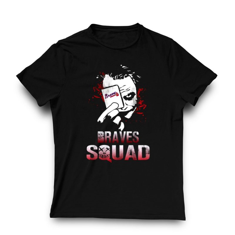 Braves Squad Joker Card Face Paint T-Shirt - Fun Graphic Tee - Image 3