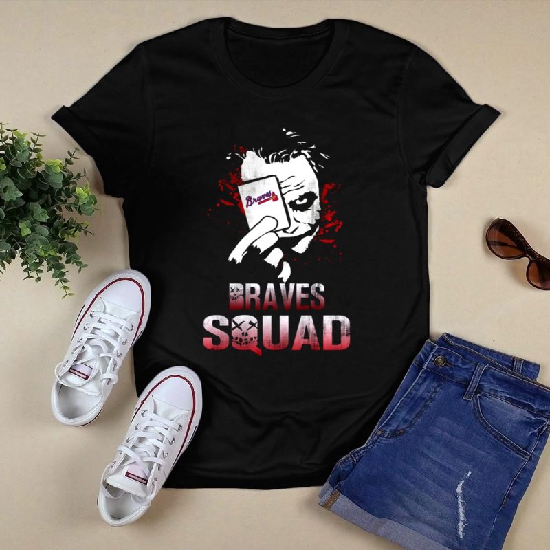 Braves Squad Joker Card Face Paint T-Shirt - Fun Graphic Tee - Image 5
