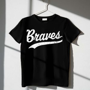 Vintage Braves Script T-Shirt For Sports Fans - Retro Style Tee