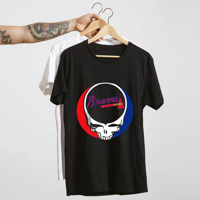 Braves Grateful Dead Skull Logo Mashup T-Shirt - Unique Graphic Tee - Image 4
