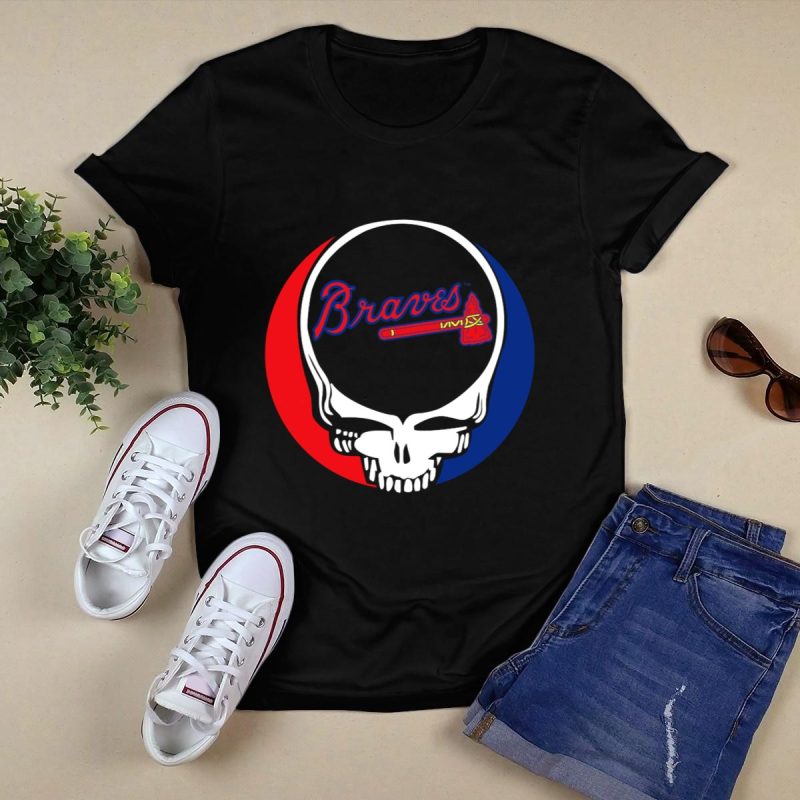 Braves Grateful Dead Skull Logo Mashup T-Shirt - Unique Graphic Tee - Image 5