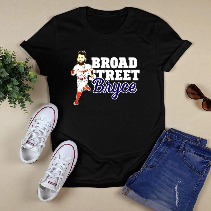 Bryce Harper Phillies Baseball T-Shirt - Broad Street Style Running Tee - Image 5