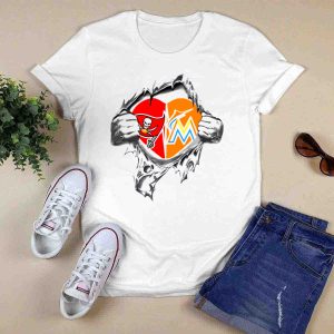 Miami Marlins Torn Heart T-Shirt - Buccaneers Fan Apparel