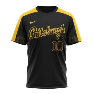 Personalized Name and Number Pittsburgh Pirates Bridge All-Over Print T-Shirt