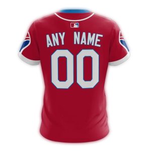 Custom Atlanta Braves Red Stripes All-Over Print T-Shirt