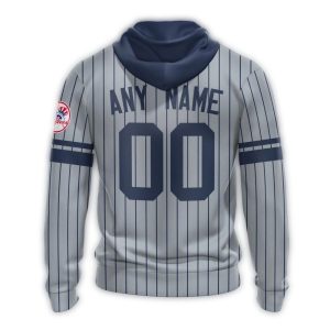 Custom New York Yankees Striped All-Over Print Hoodie