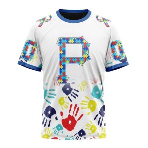 Personalized Name and Number Pittsburgh Pirates Special Autism Awareness All-Over Print T-Shirt