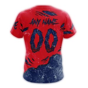 Personalized Atlanta Braves Jack O' Lantern Halloween All-Over Print T-Shirt