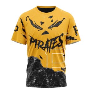 Personalized Name and Number Pittsburgh Pirates Jack O Lantern Halloween All-Over Print T-Shirt