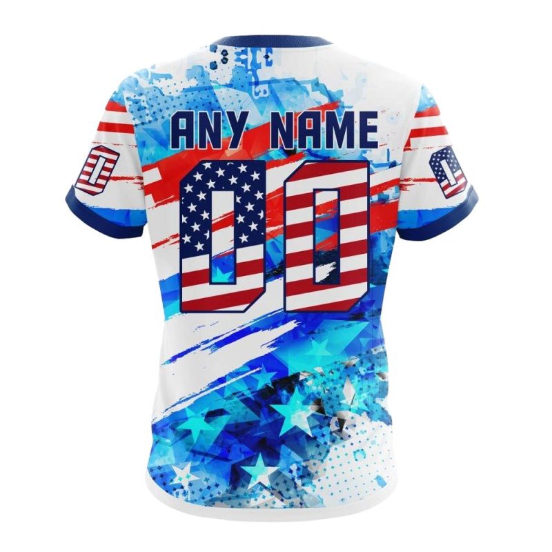Personalized Name and Number Pittsburgh Pirates Independence Day 4th Of July All-Over Print T-Shirt - Image 2