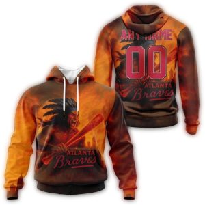 Custom Atlanta Braves Realistic All-Over Print Hoodie For Fans