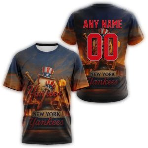 Custom New York Yankees All-Over Print T-Shirt For Fans